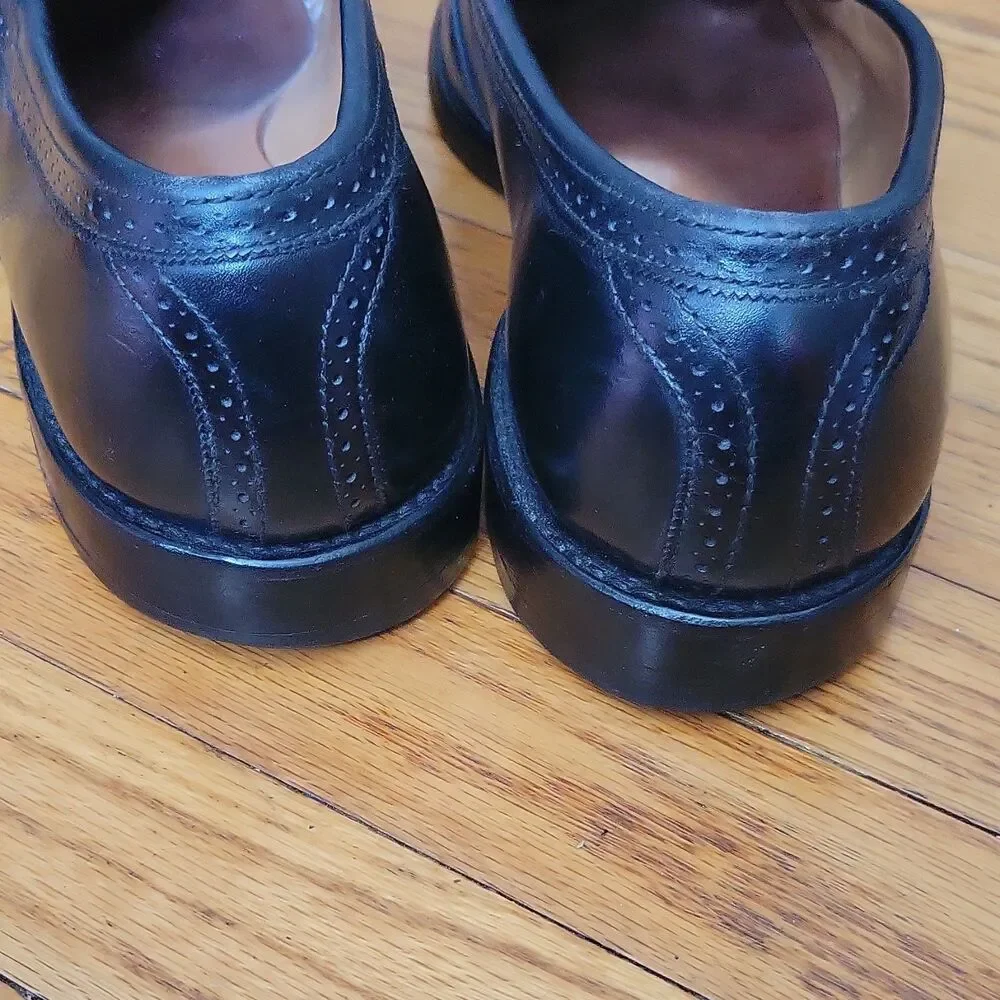 Alan Edmondd Bridgeton Black Leather Tassel Brogue Loafers Slip-On Men US 11